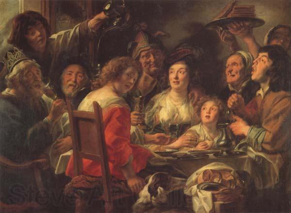 Jacob Jordaens The King Drinks Celebration of the Feast of the Epiphany Norge oil painting art
